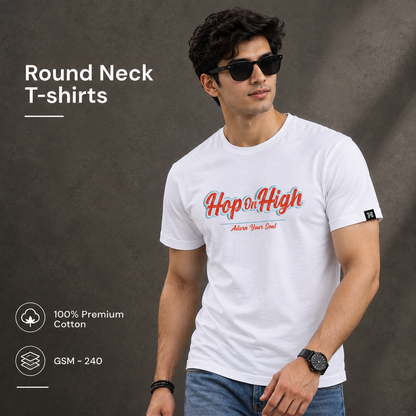 White Tshirt in brand name for Men