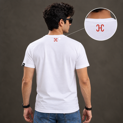 White Tshirt in brand name for Men