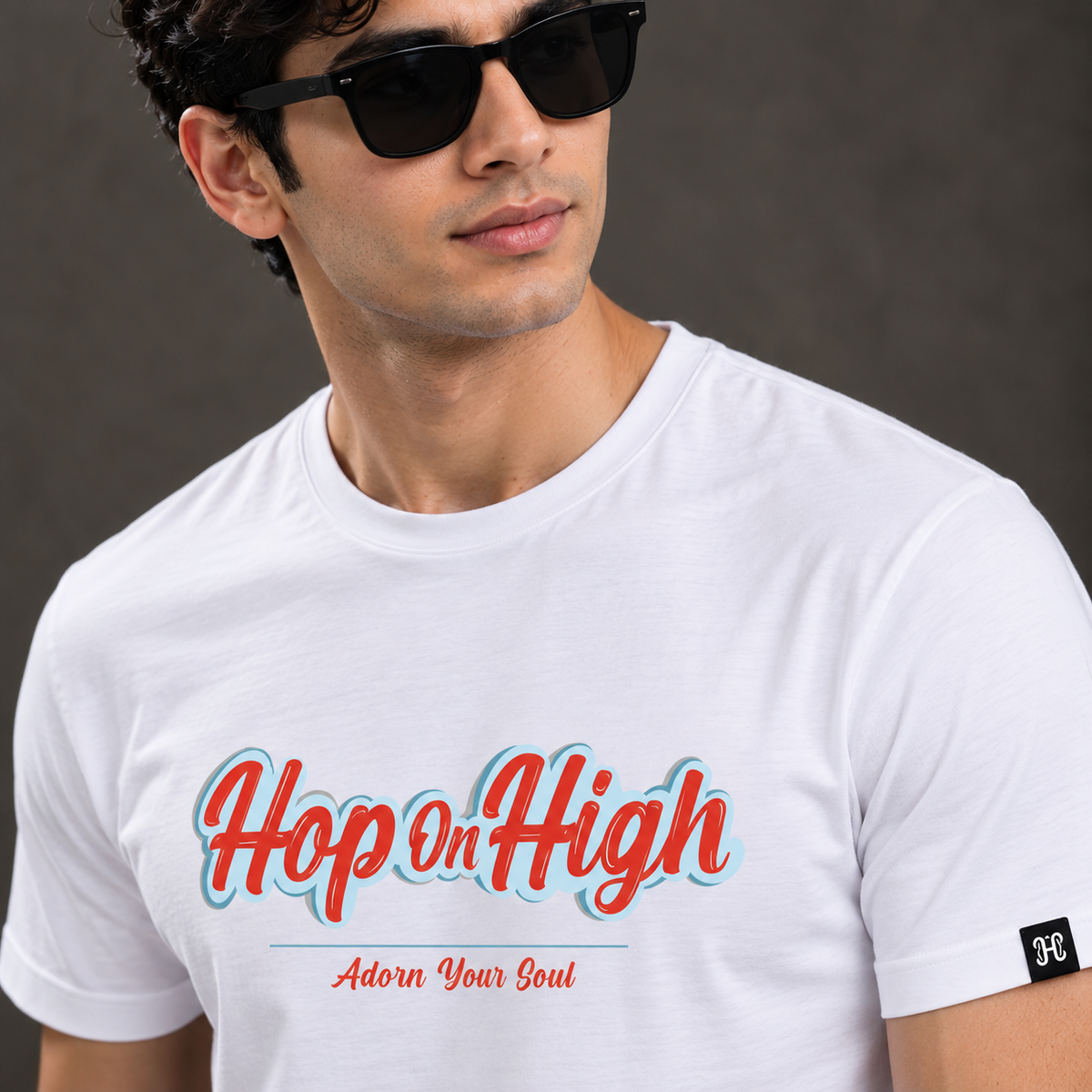 White Tshirt in brand name for Men