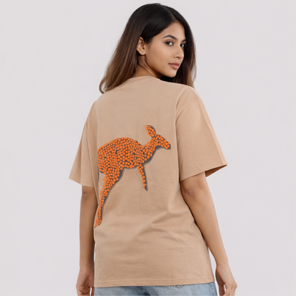 Oversized Big Puffed Kangaroo on back for Women