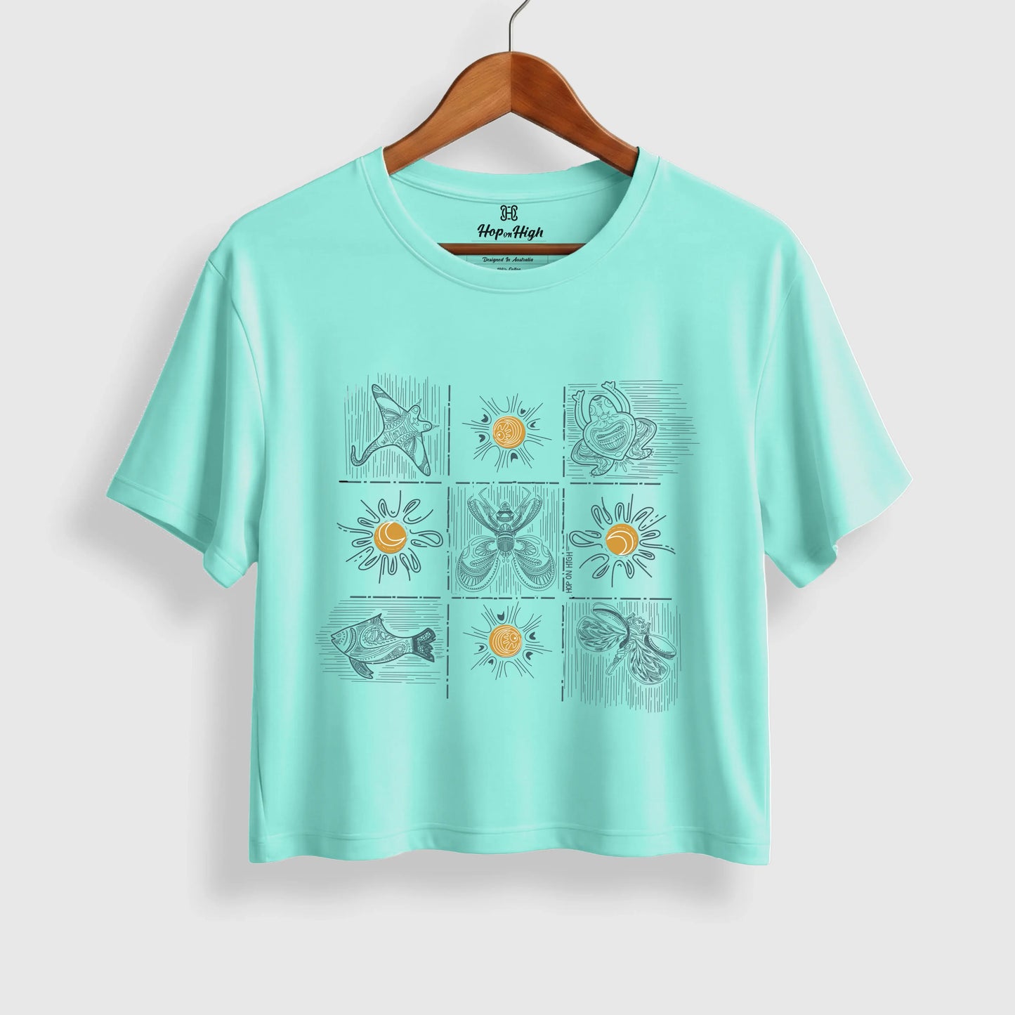 Nature Grid Crop Top