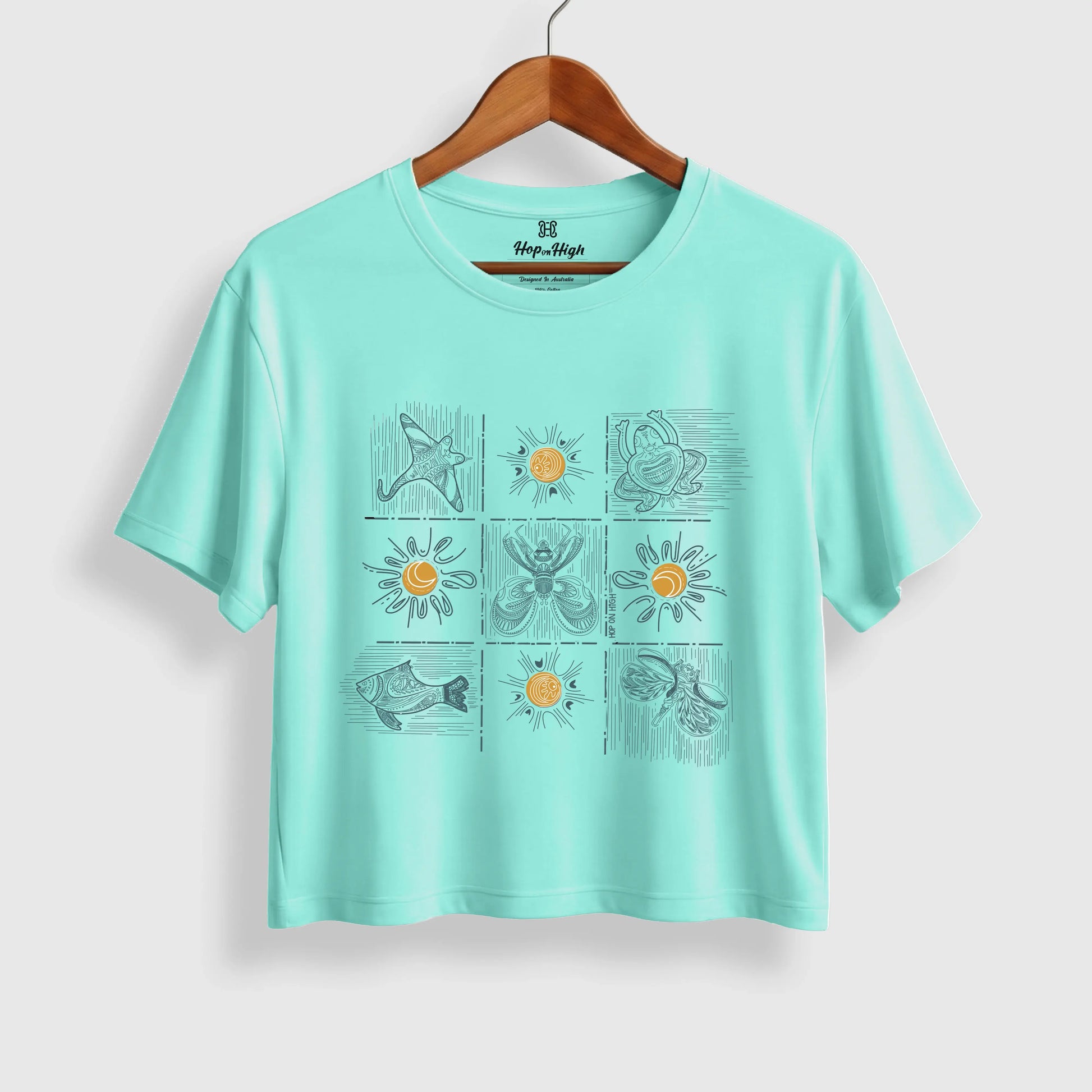 Nature Grid Crop Top