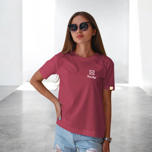 Red Melange Tshirt for Women