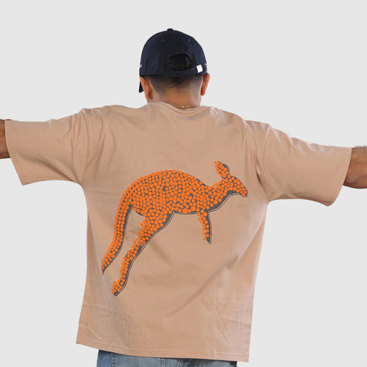 Big puffed kangaroo tshirt back