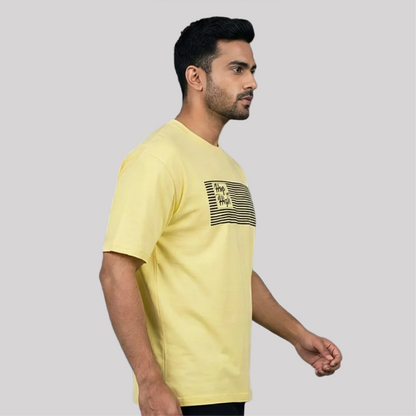 Lemon yellow t-shirt with lines