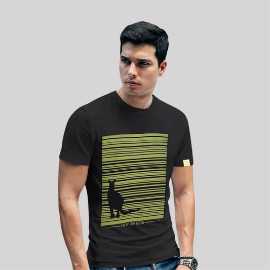 
Kangaroo with bold green lines