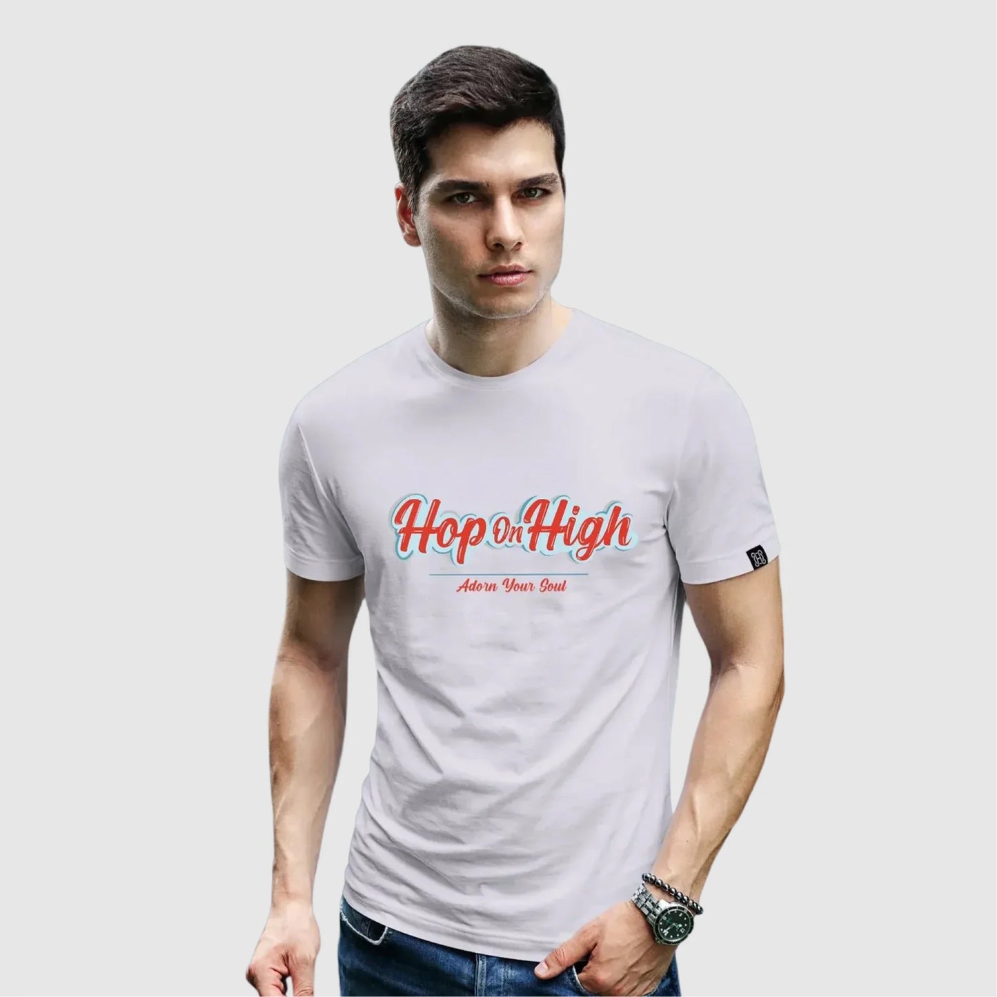 White Tshirt in brand name for Men