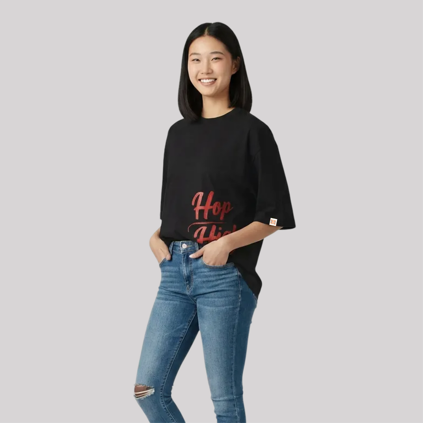 Oversized side to side tshirt for Women