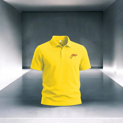 Yellow Polo Tee with Embroidered Kangaroo alternate